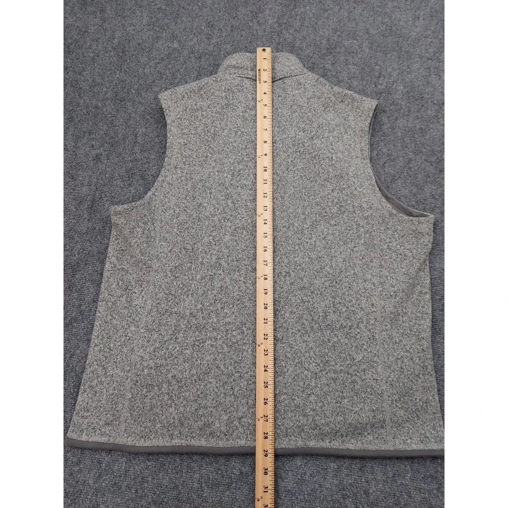 Patagonia Better Sweater Vest Mens XL Full Zip Tech Pockets Heathered Gray Mock - Picture 6 of 10